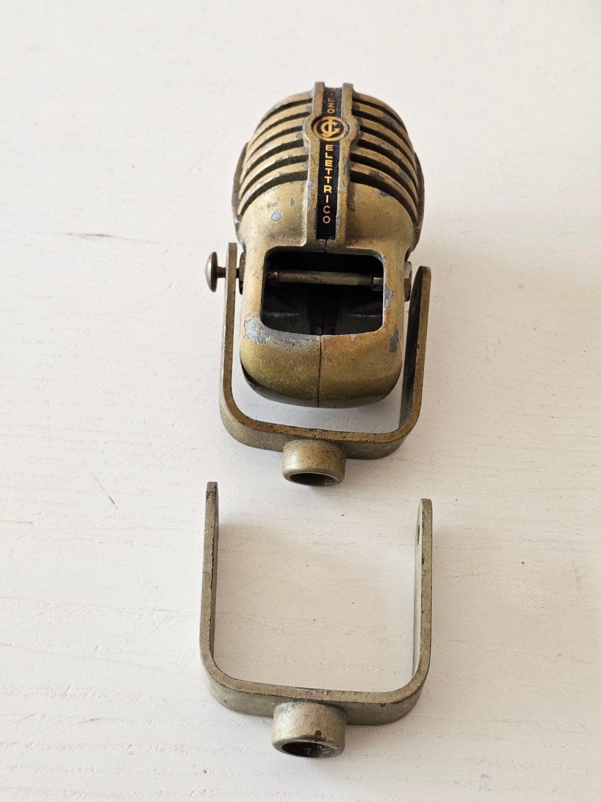 vintage Geloso piëzo-elektrische microfoon uit de jaren '50., Muziek en Instrumenten, Microfoons, Ophalen
