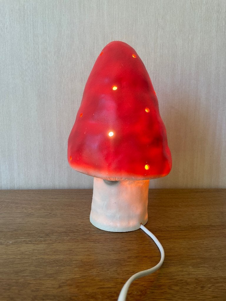Heico Retro lamp Paddenstoel Rood, Kunststof, Gebruikt, Overige merken, Vintage