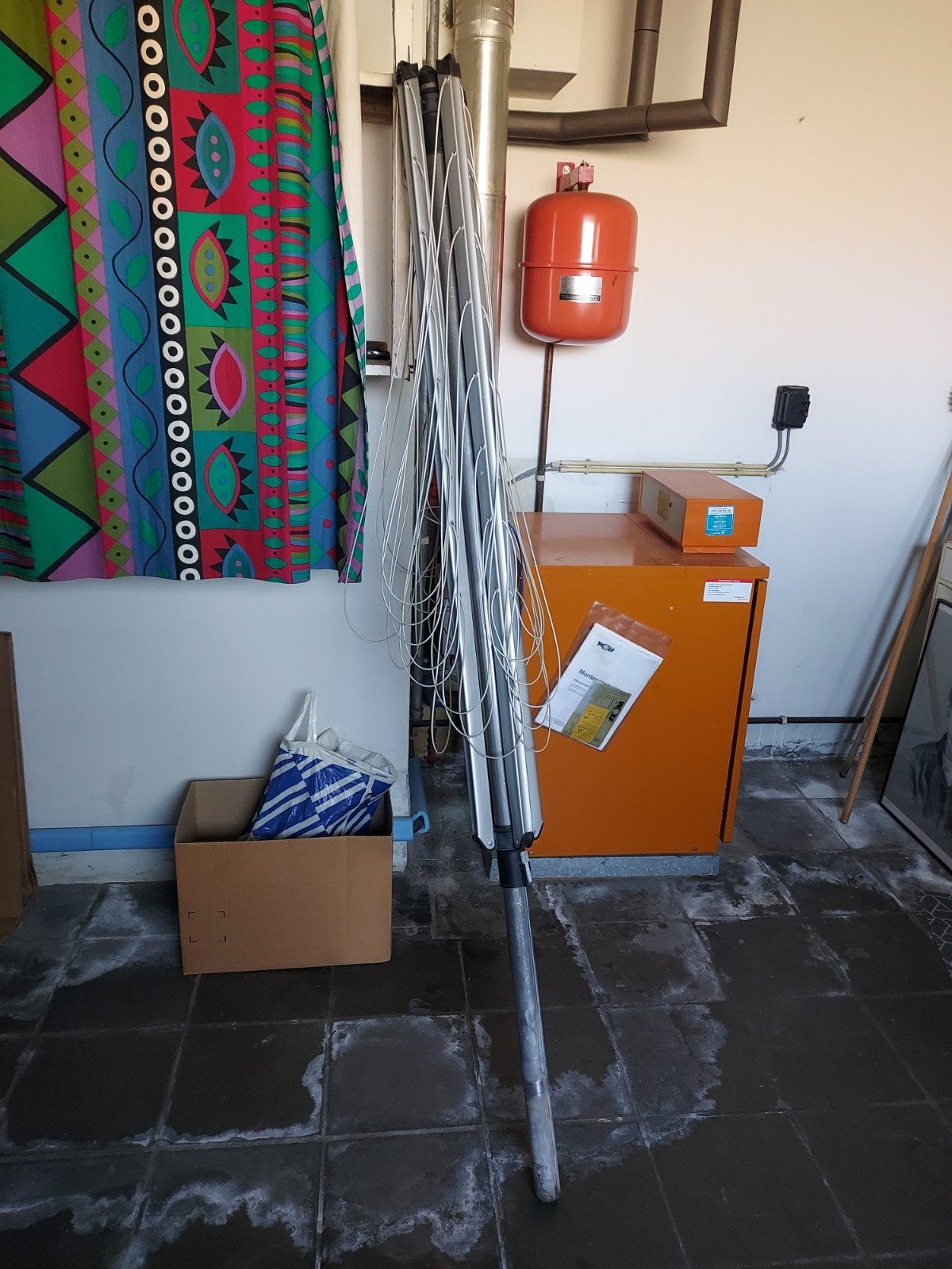 plooibare buitenparaplu voor de was, Ophalen, Gebruikt, Wasrek