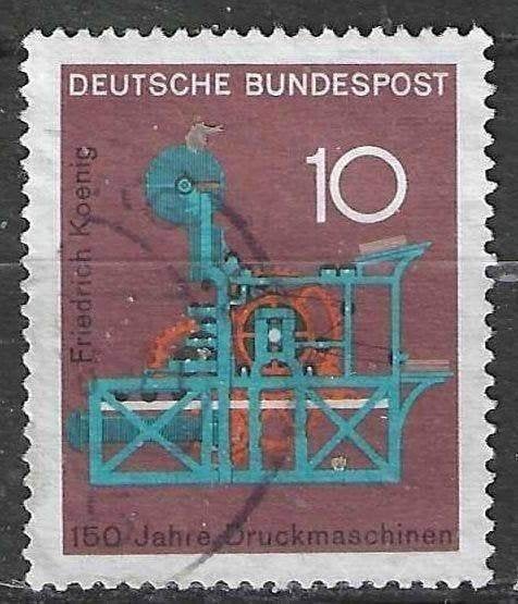 Allemagne Bundespost 1968 - Yvert 411 - König et Bauer (ST), Envoi, Affranchi