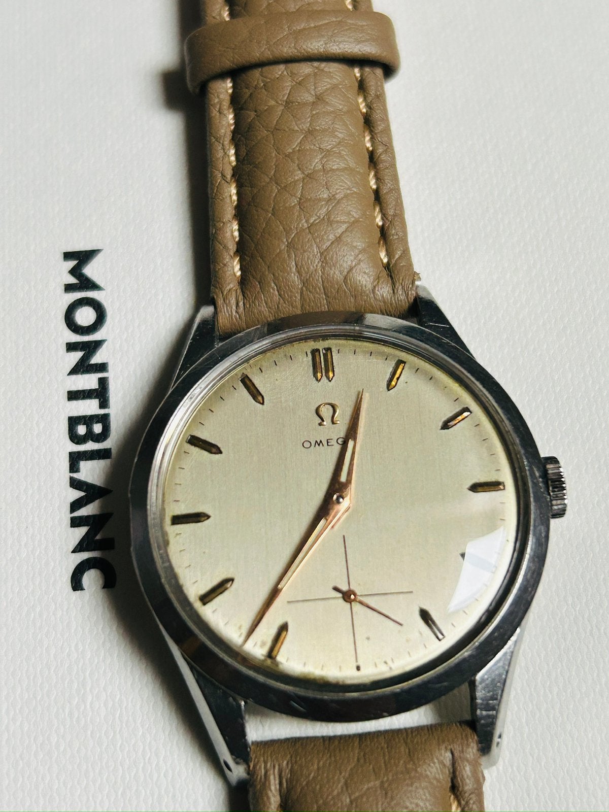 Vintage Omega (réf. 2750-3) —Cal. 266 —Entièrement révisée, Bijoux, Sacs & Beauté, Enlèvement ou Envoi, Acier, Omega