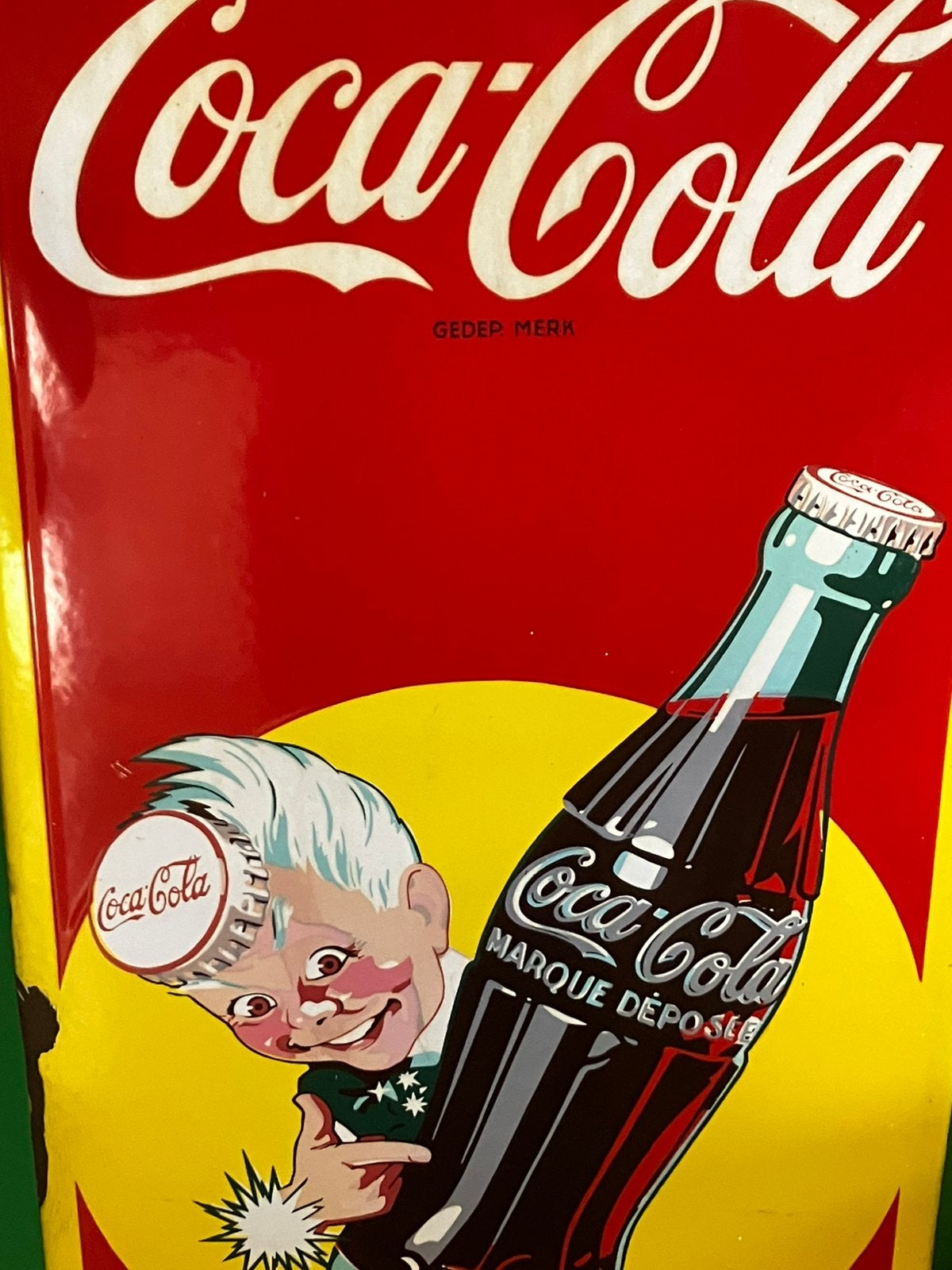 Coca-cola reclame bord, Verzamelen, Ophalen, Gebruikt