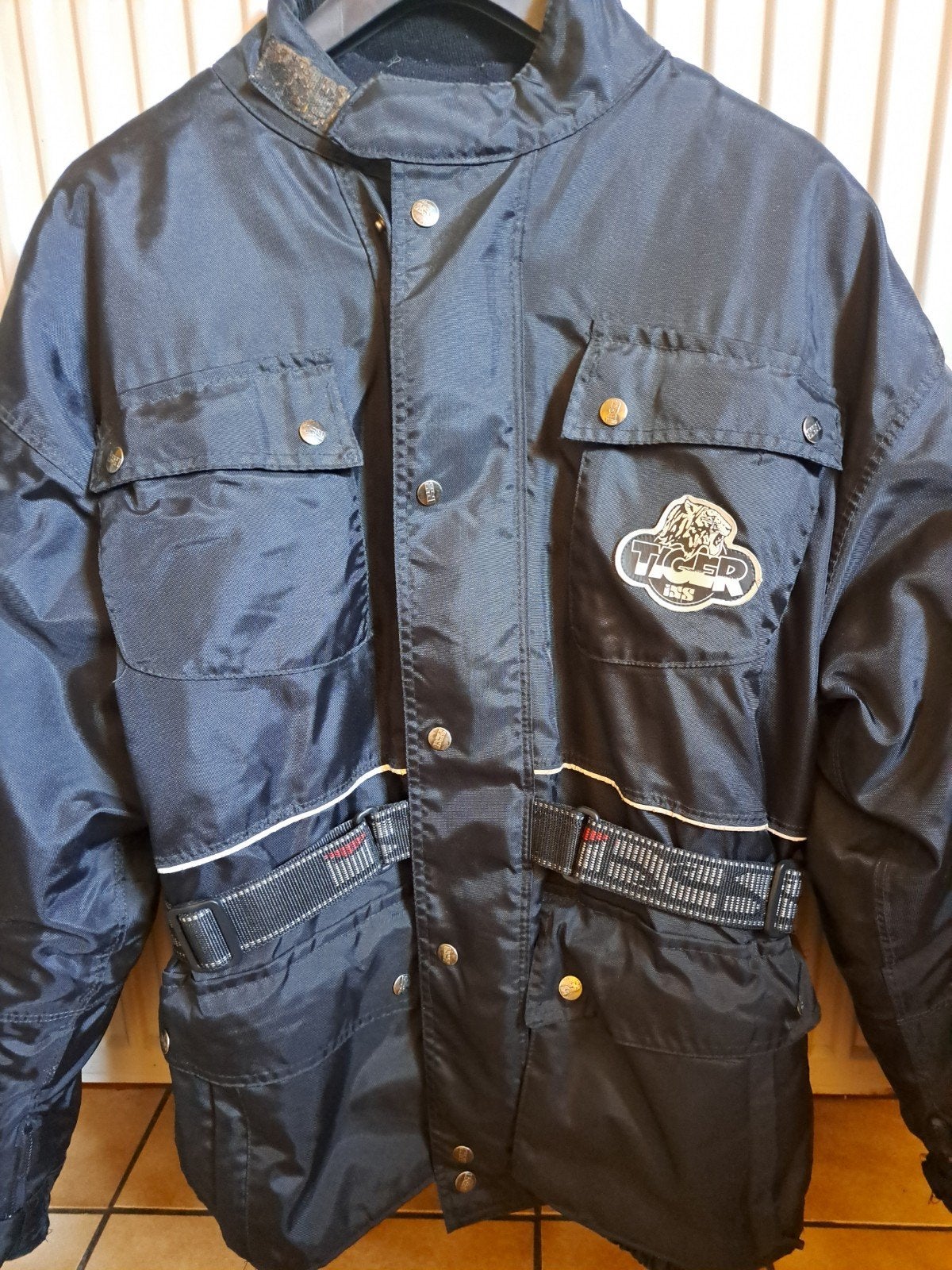 Moto jas dubbele voering. Zwart. Large, Motoren, Ophalen