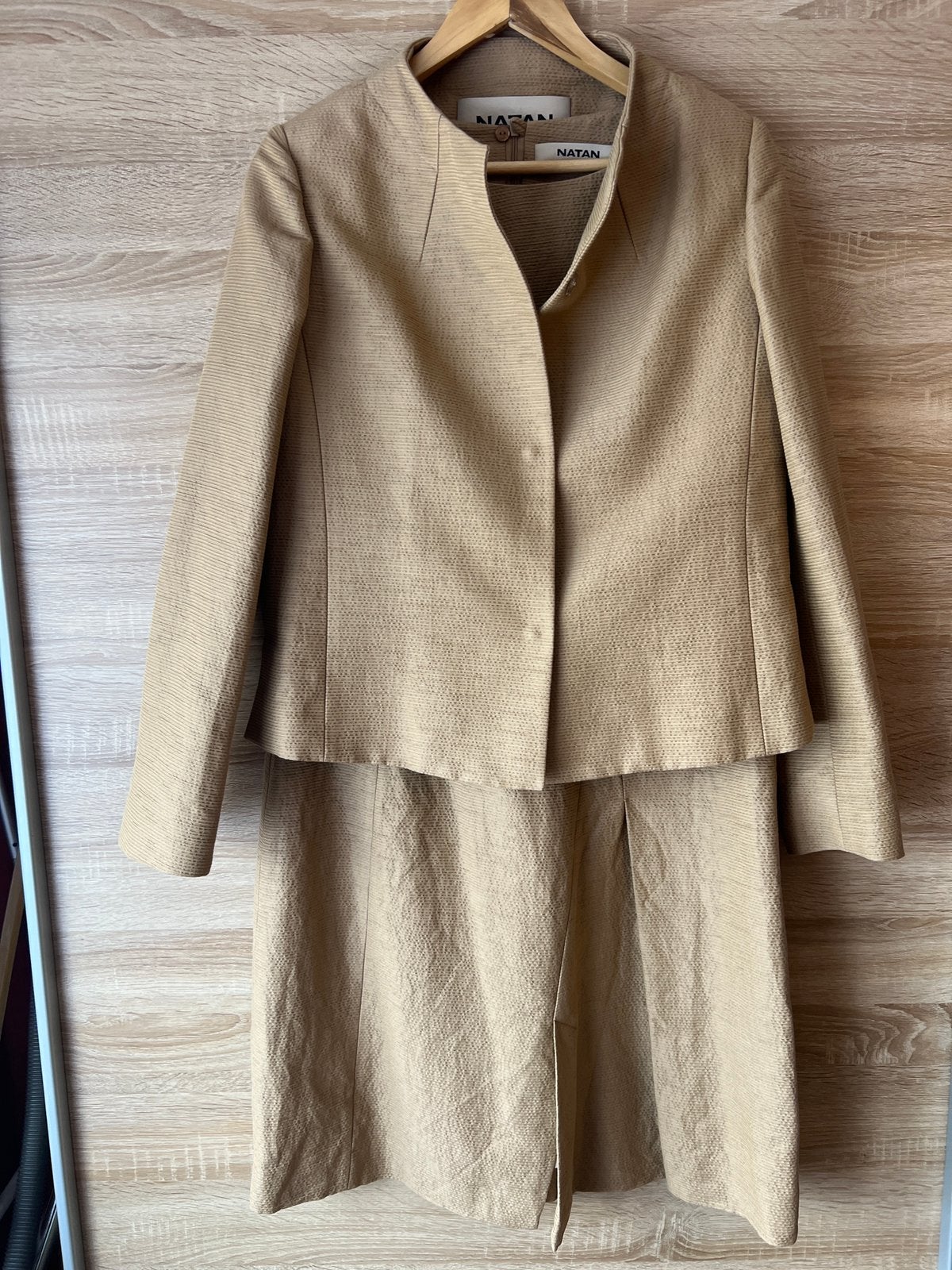 Ensemble Natan camel-beige mt. 40 / 42, Kleding | Dames, Ophalen of Verzenden, Zo goed als nieuw, Beige