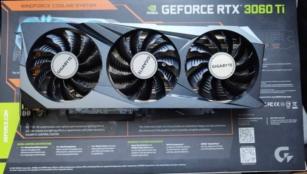 RTX 3060 ti gigabyte gaming, Computers en Software, Videokaarten, HDMI, GDDR6, PCI-Express 4, Nieuw