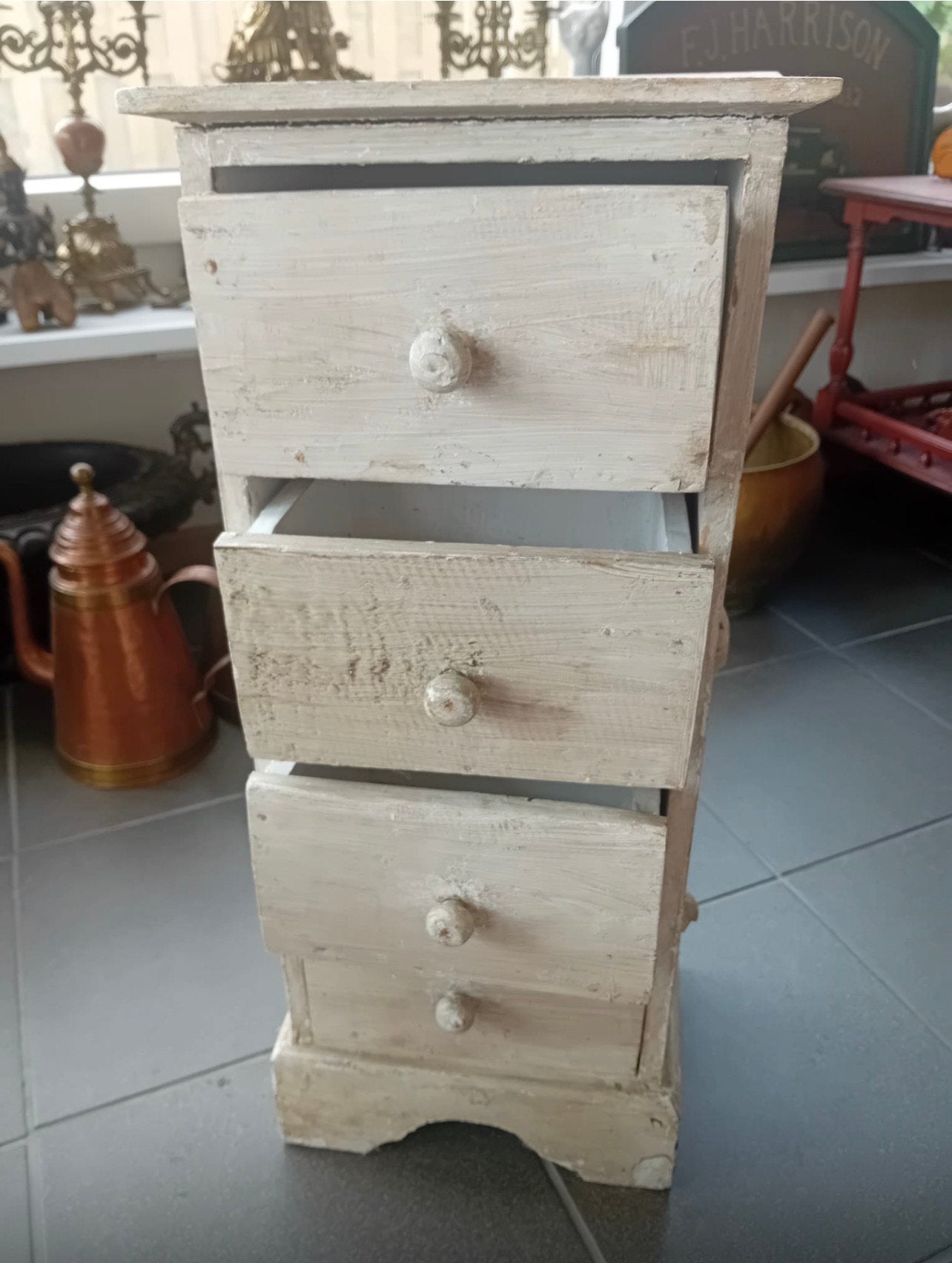 Smalle houten ladekast – maritieme stijl – ca. 65 cm, Enlèvement, Comme neuf