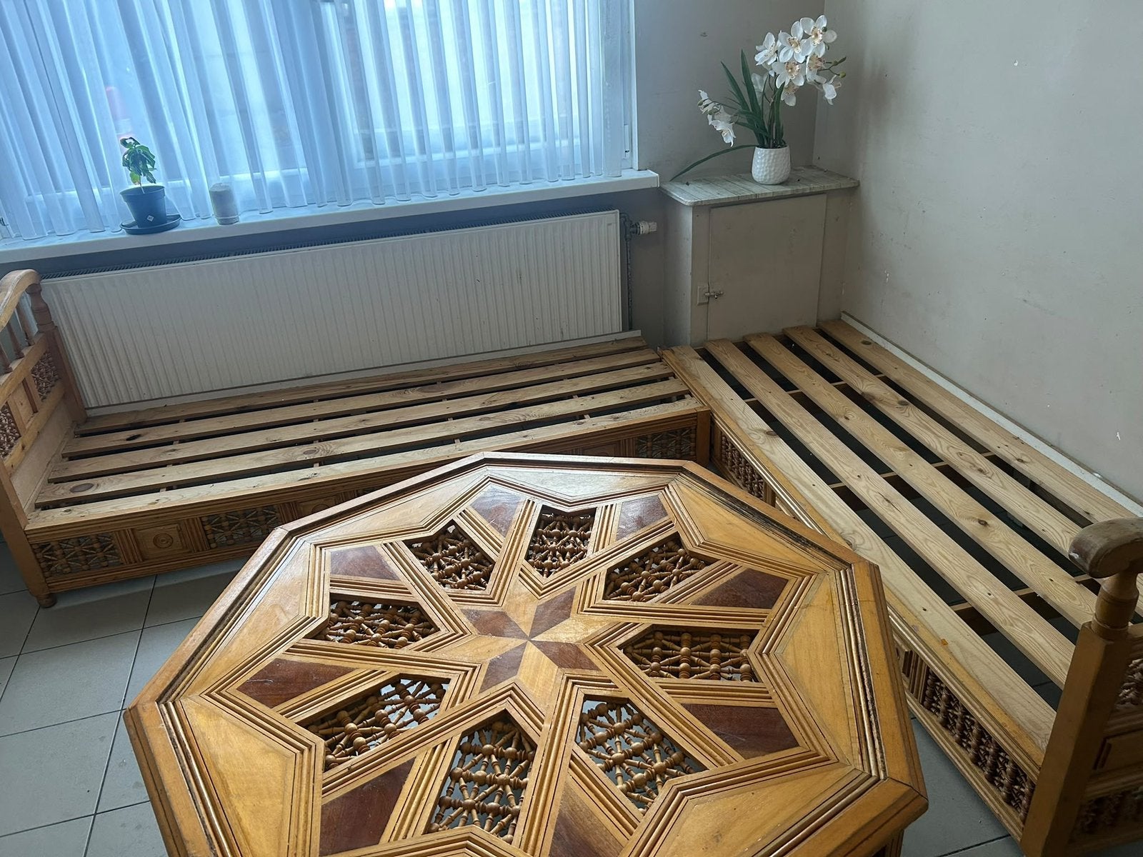 Houten bank, Ophalen, Zo goed als nieuw, Hout