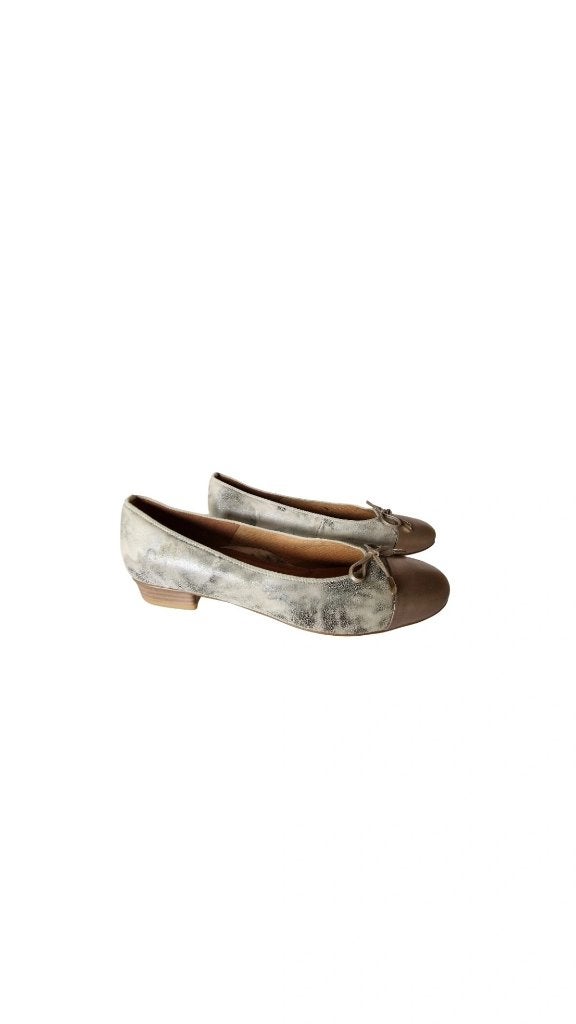 Ballerines marque Ara beige doré moucheté pointure 41, Enlèvement ou Envoi, Beige, ARA femme, Porté