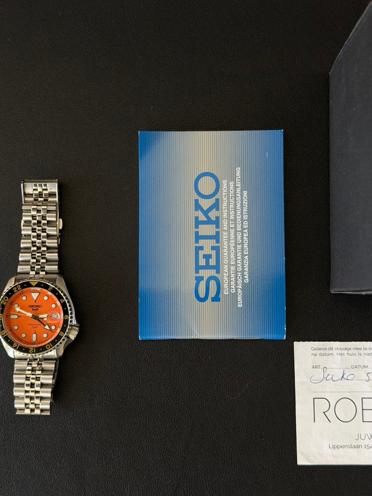 Seiko 5 Sports GMT - Orange (SSK005) - avec boîte et papiers, Bijoux, Sacs & Beauté, Montre-bracelet, Seiko, Enlèvement, Acier