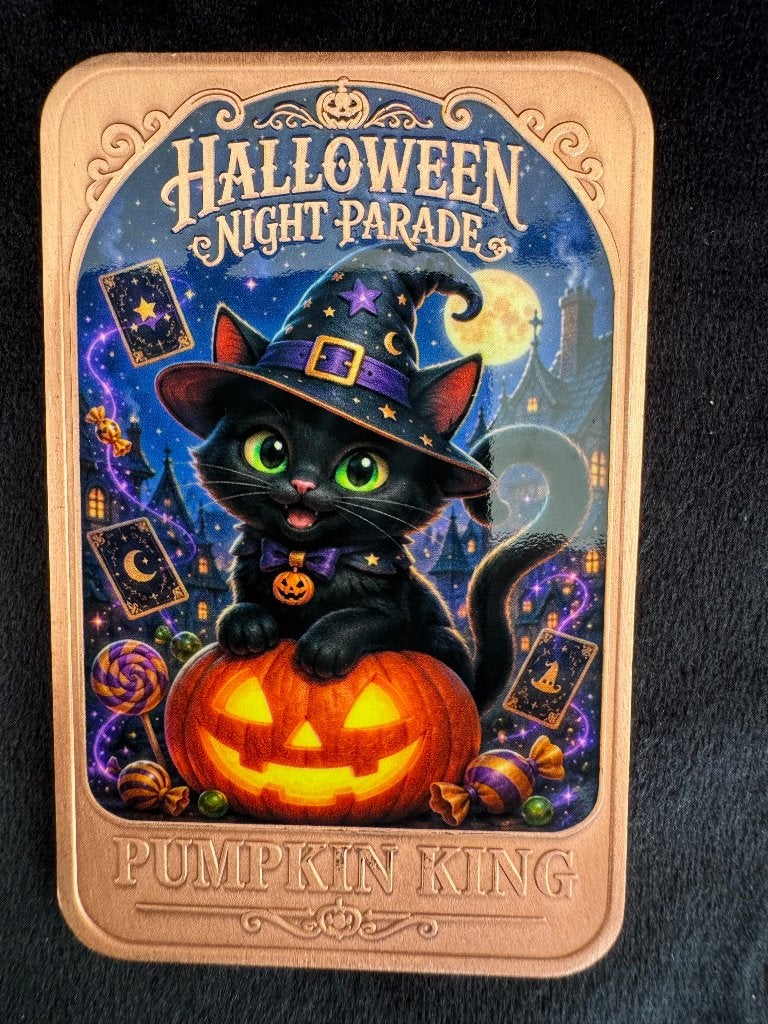 5 oz koper munten Halloween “Zwarte Katje”, Ophalen of Verzenden, Koper