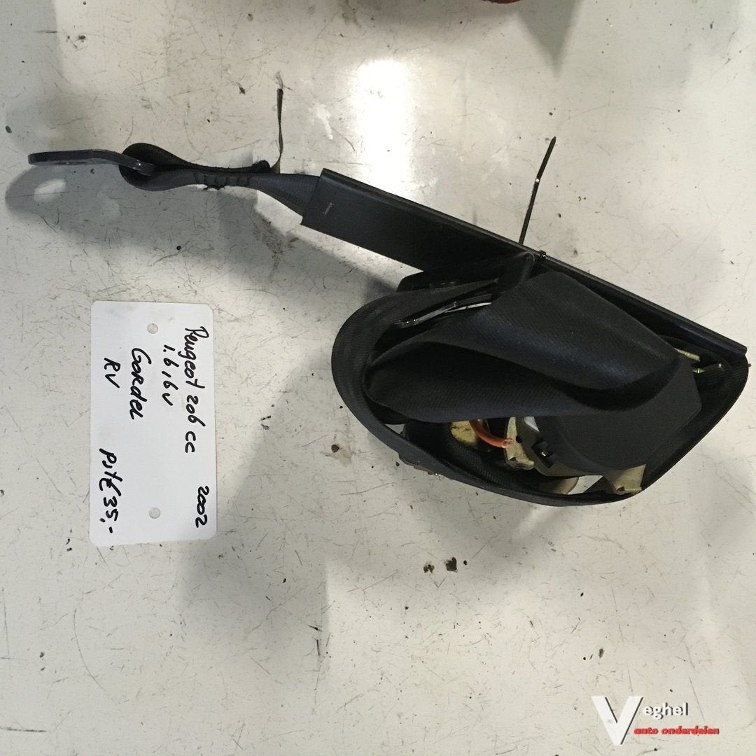 Peugeot 206 CC 2002 Gordel  Rechtsvoor, Auto-onderdelen, Gebruikt, -, -, Ophalen of Verzenden