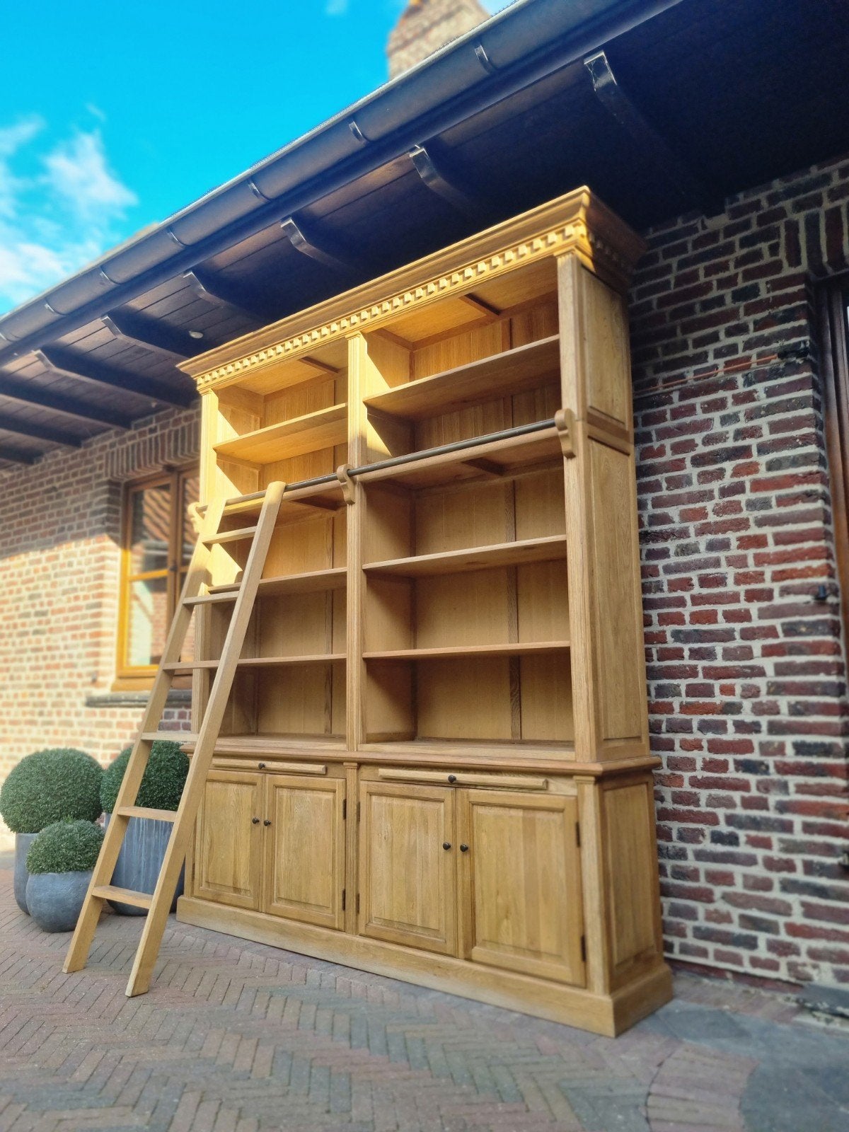Eiken boekenkast/bibliotheekkast GRATIS LEVERING, Huis en Inrichting, Ophalen, 200 cm of meer, ., Eikenhout