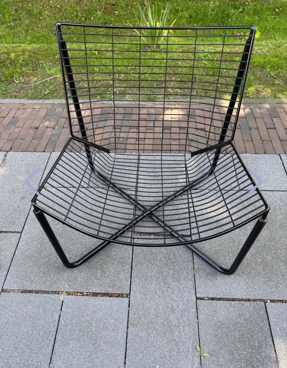 Ikea vintage draadstoel Jarpen, Huis en Inrichting, Ophalen, Zo goed als nieuw, Zwart, Vintage
