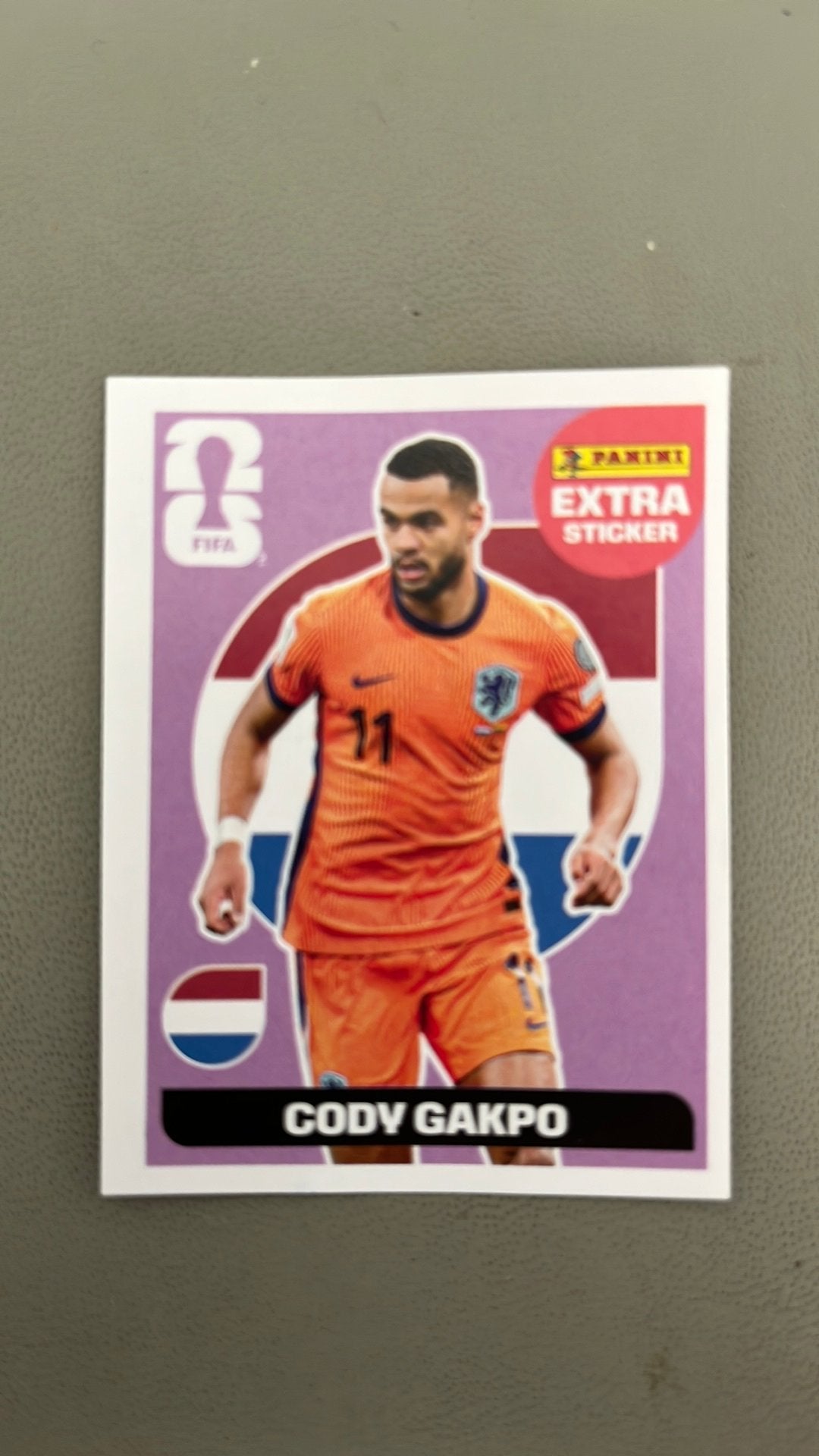 Cody Gakpo paars - Extra sticker - WK26, Hobby en Vrije tijd, Ophalen of Verzenden, Nieuw