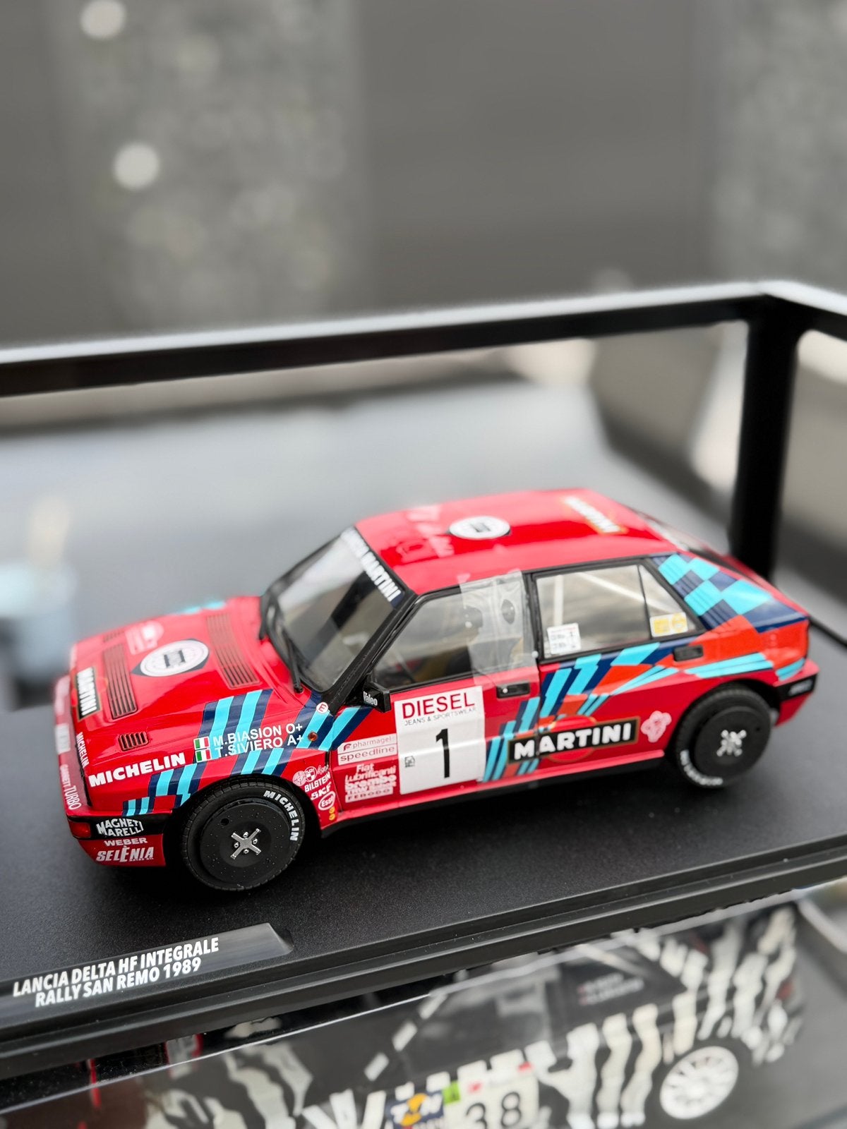 1989 Lancia Delta HF Integrale Rally san remo, Ophalen of Verzenden, Zo goed als nieuw, Solido
