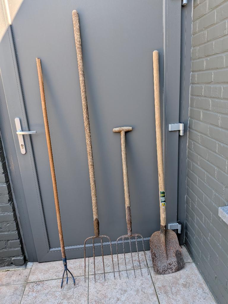 Tuingereedschap (4 stuks), Tuin en Terras, Hand-tuingereedschap, Ophalen, Gebruikt, Overige soorten
