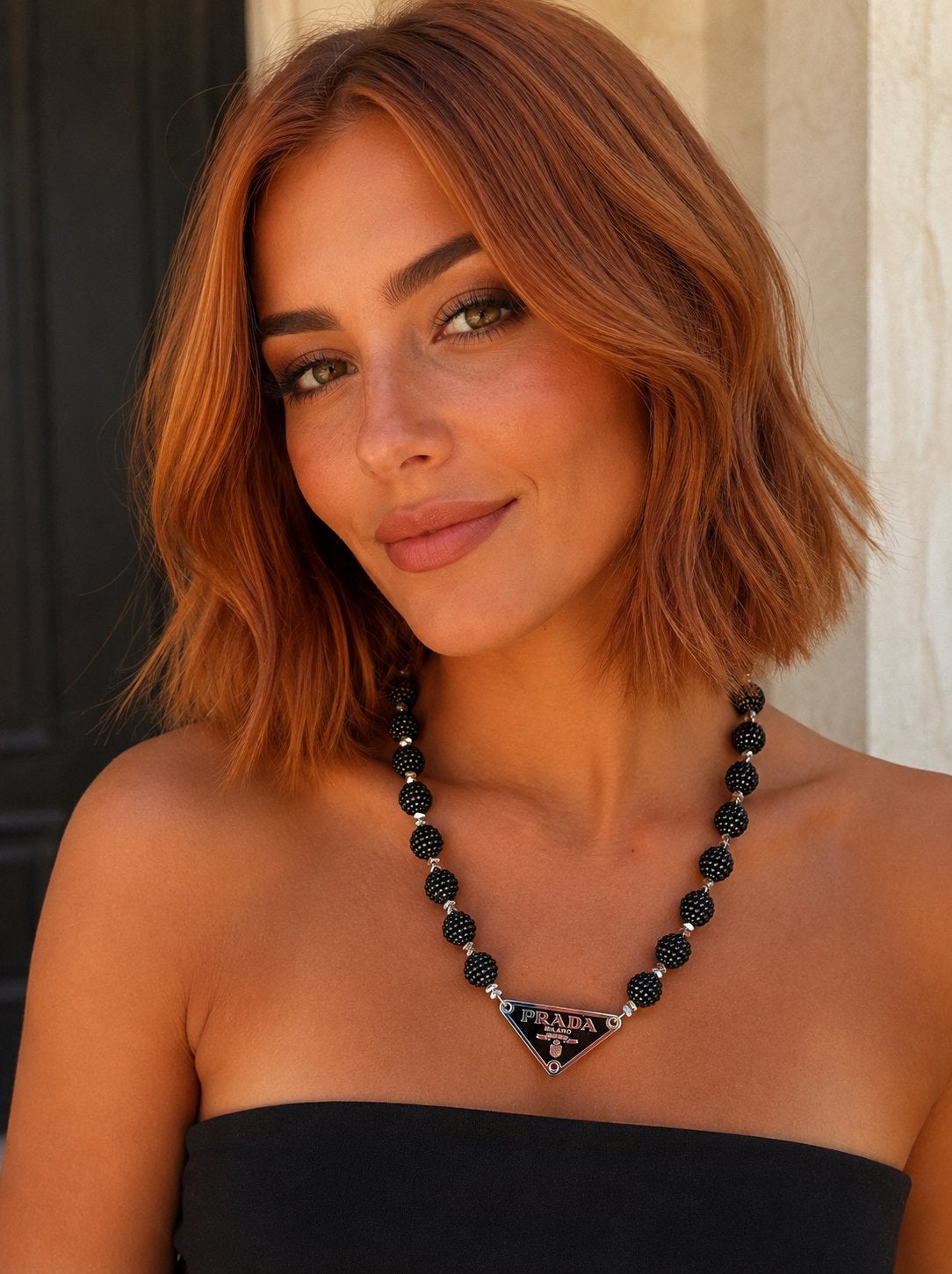 Collier en perles acryliques noires, Enlèvement ou Envoi, Neuf, Argent, Argent