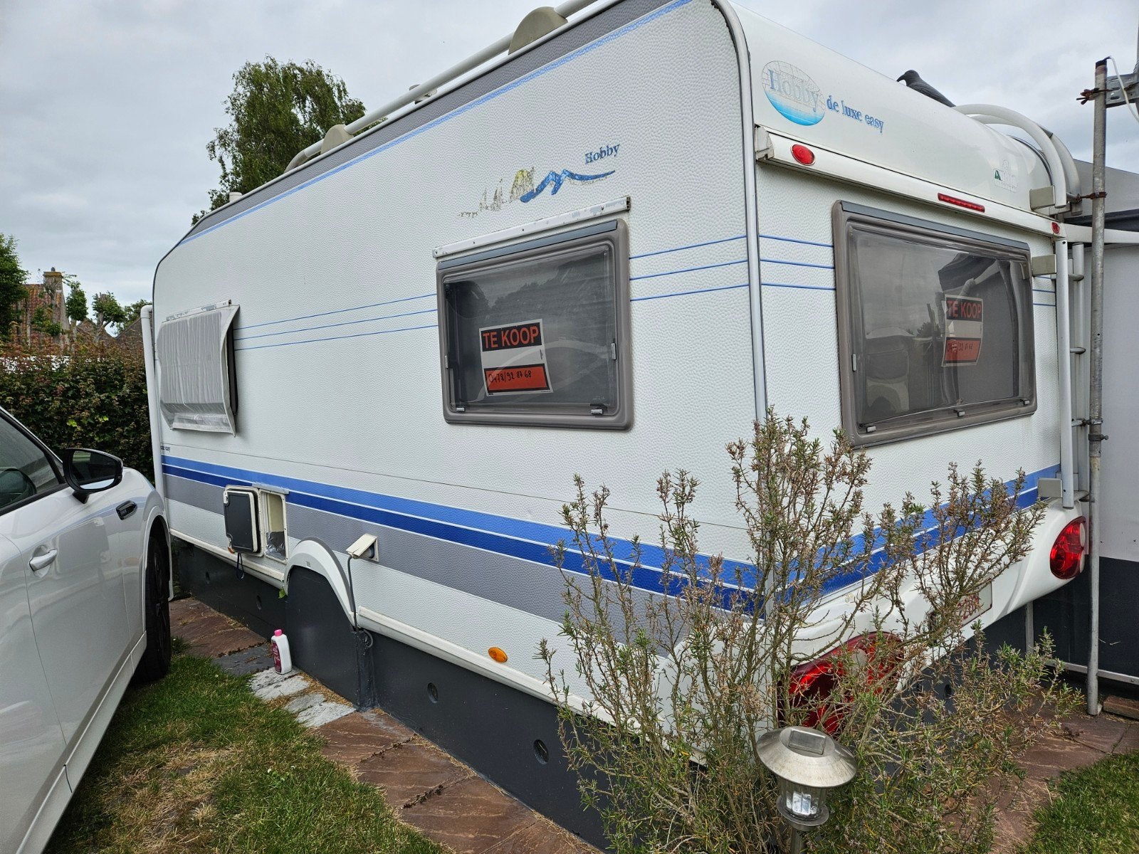 Hobby De Luxe easy caravan met wintervaste voortent, berging, Hobby, Poêle, Particulier, 7 à 8 mètres