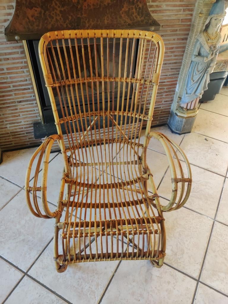 Rieten zetel., Tuin en Terras, Ophalen