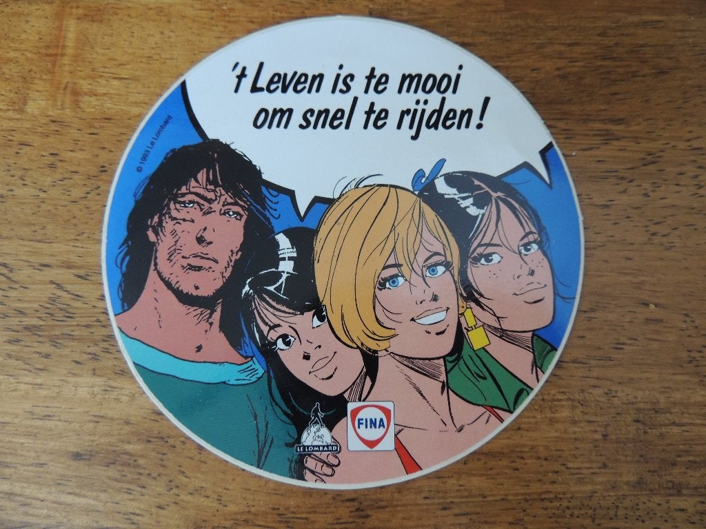 Strip Le Lombard Fina 1993 sticker, Verzenden, Zo goed als nieuw, Strip of Tekenfilm