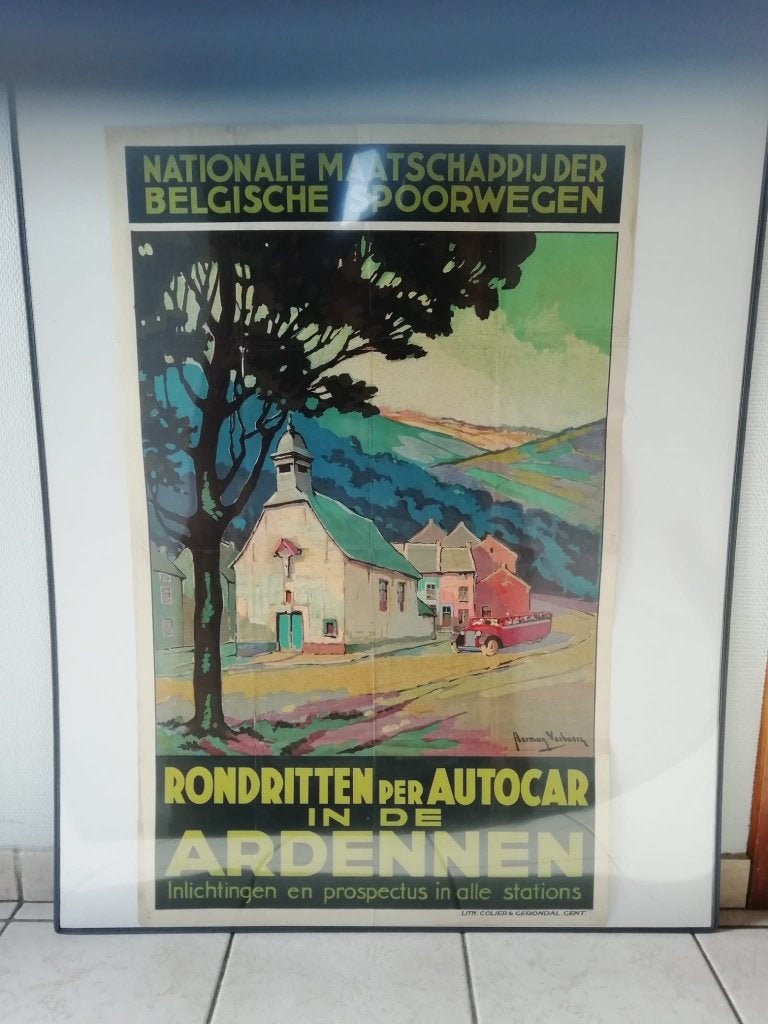 Affiche Herman Verbaere Ardennen, Verzamelen, Ophalen of Verzenden, Zo goed als nieuw, Reclamebord