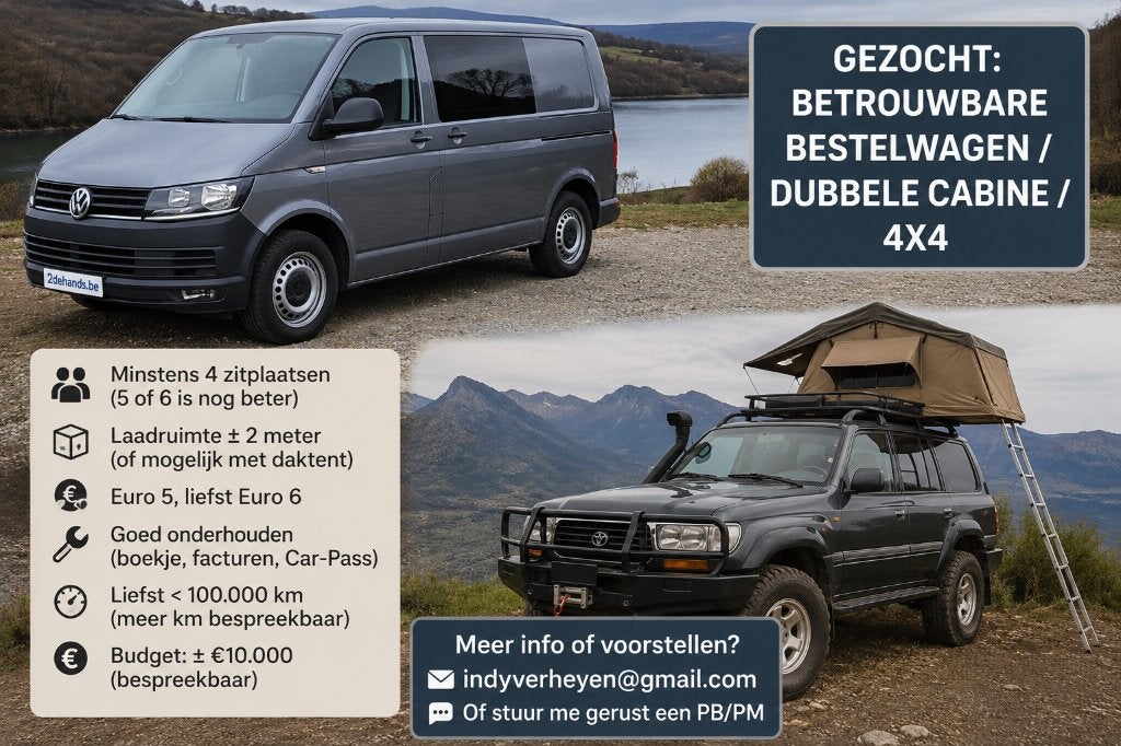 GEZOCHT: bestelwagen / dubbele cabine / 4x4, Auto's, Euro 5, Citroën, Particulier, 4x4