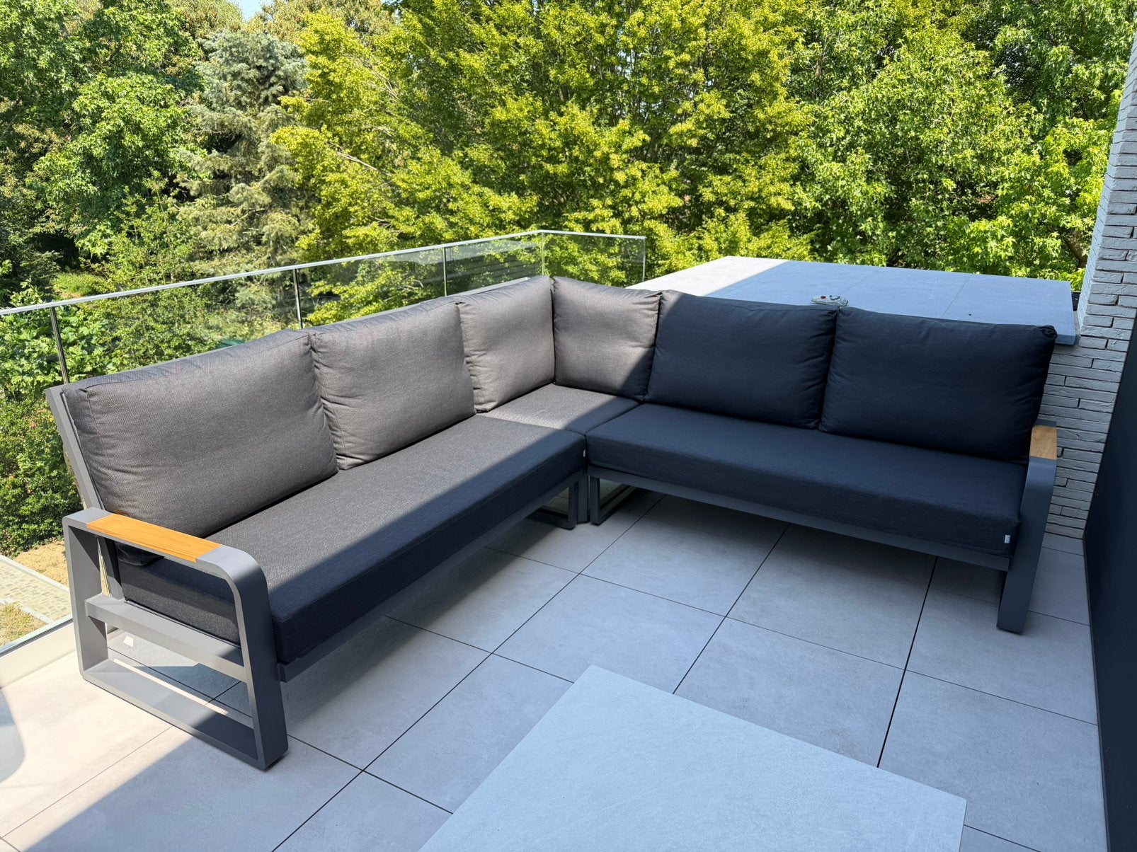 Hoek loungeset, Jardin & Terrasse, Ensembles de jardin, Neuf, Sets de jardin, Aluminium, 6 places, Enlèvement