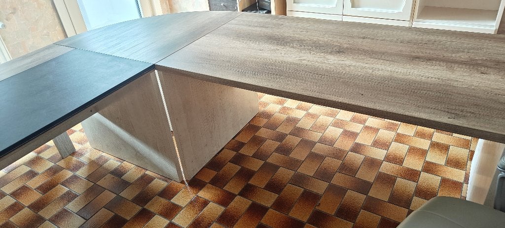 Hoekbureau met voetstuk en bureaustoel, Ophalen, Gebruikt, Bureau