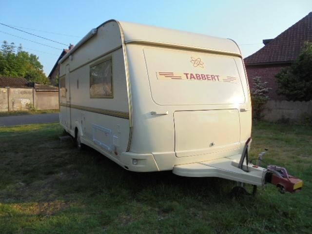 tabbert 560 met dwars bed,rondzit,vast wc,airco,voortent, Caravans en Kamperen, Caravans, Bedrijf, tot en met 4, 750 - 1000 kg