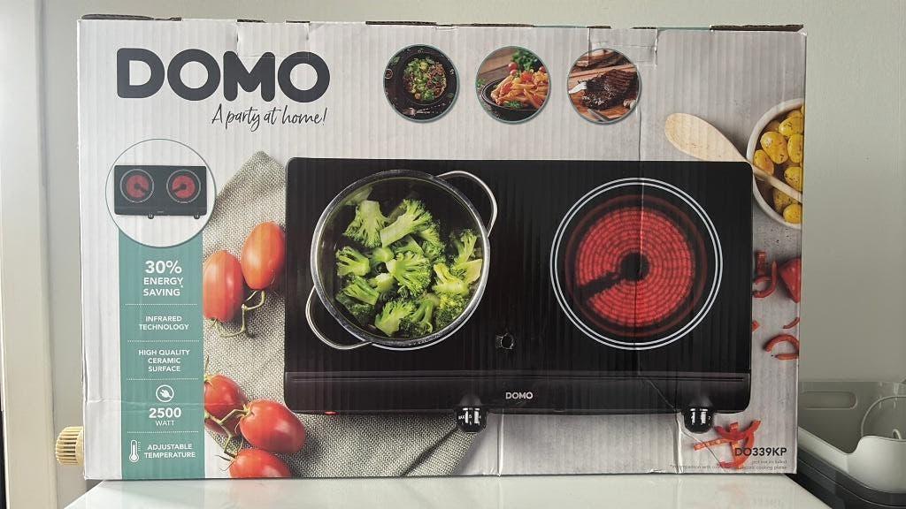 Domo dubbele kookplaat, Elektronische apparatuur, Ophalen, Keramisch, Nieuw, 3 kookzones of minder