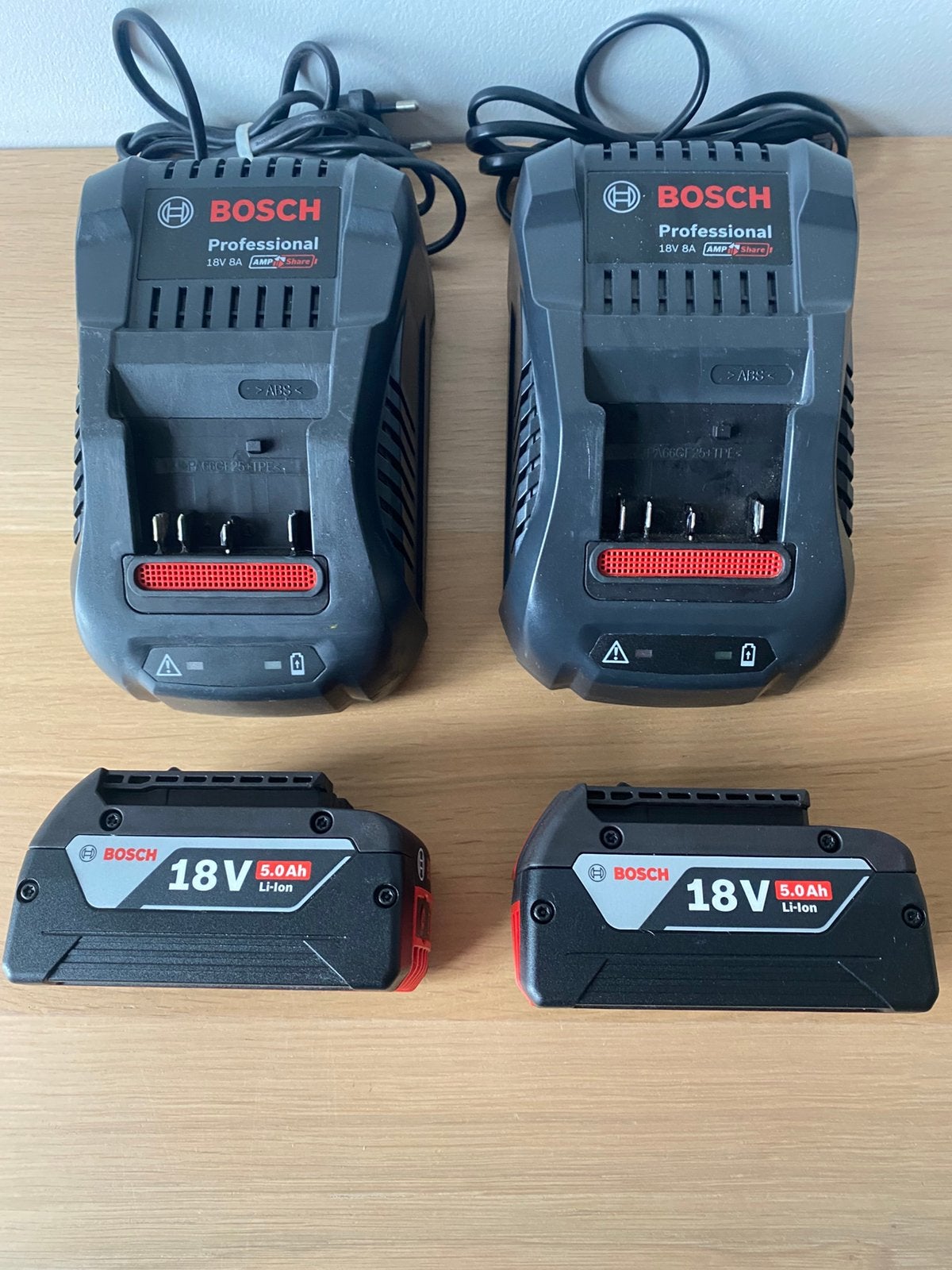 Chargeur Bosch 2 x neufs et 2 batteries 5,0 Ah neuves, Enlèvement ou Envoi, Neuf