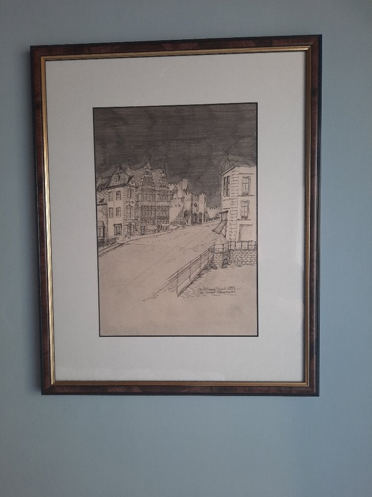 pentekeningen, Enlèvement, Dessin, Dessin à la plume, Sous verre