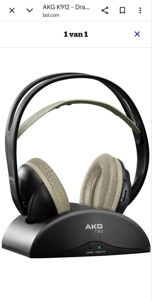 AKG T 912 hoofdtelefoon, Audio, Tv en Foto, Hoofdtelefoons, Ophalen