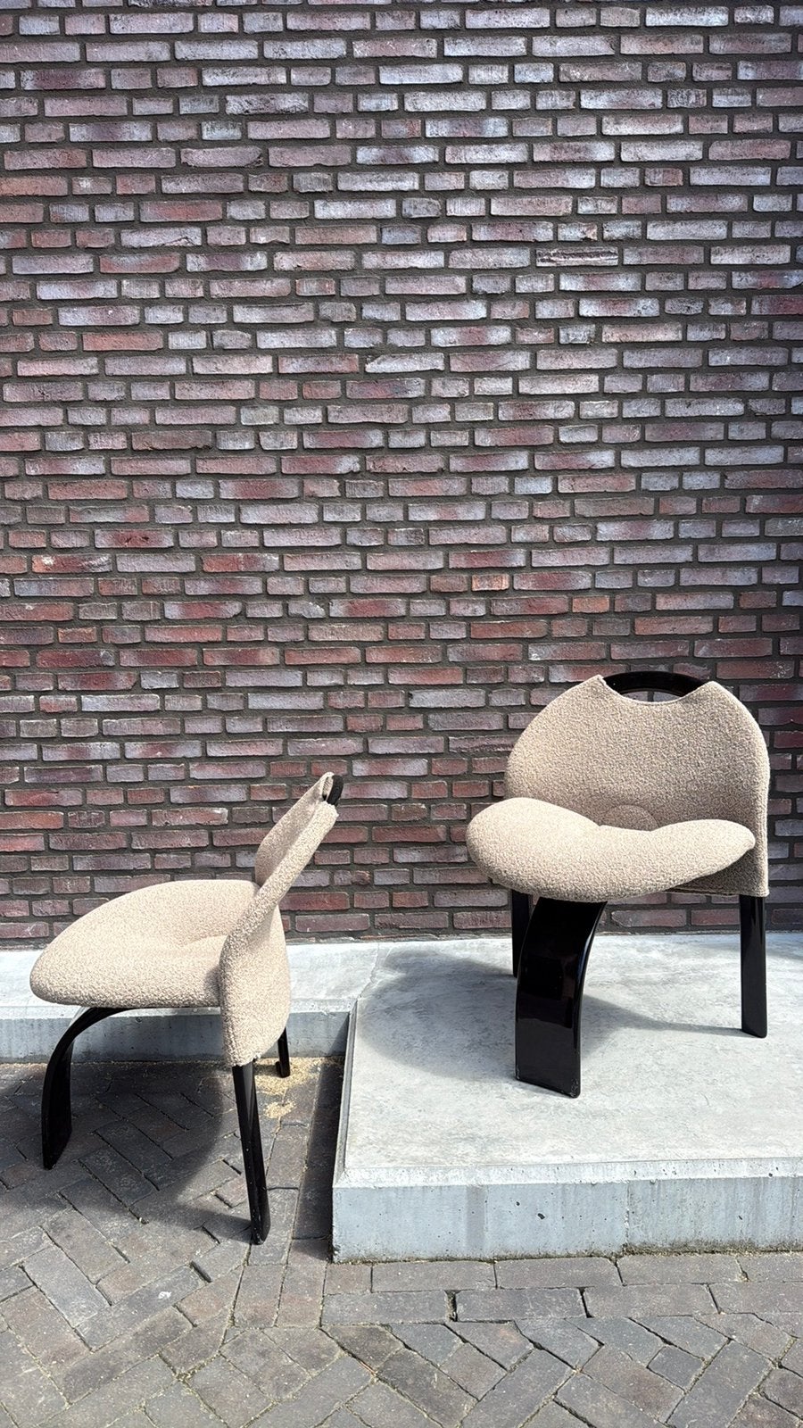Vintage Saporiti ‘sail’ stoelen, Huis en Inrichting, Zetels | Voetbanken en poefs, Zo goed als nieuw, Ophalen