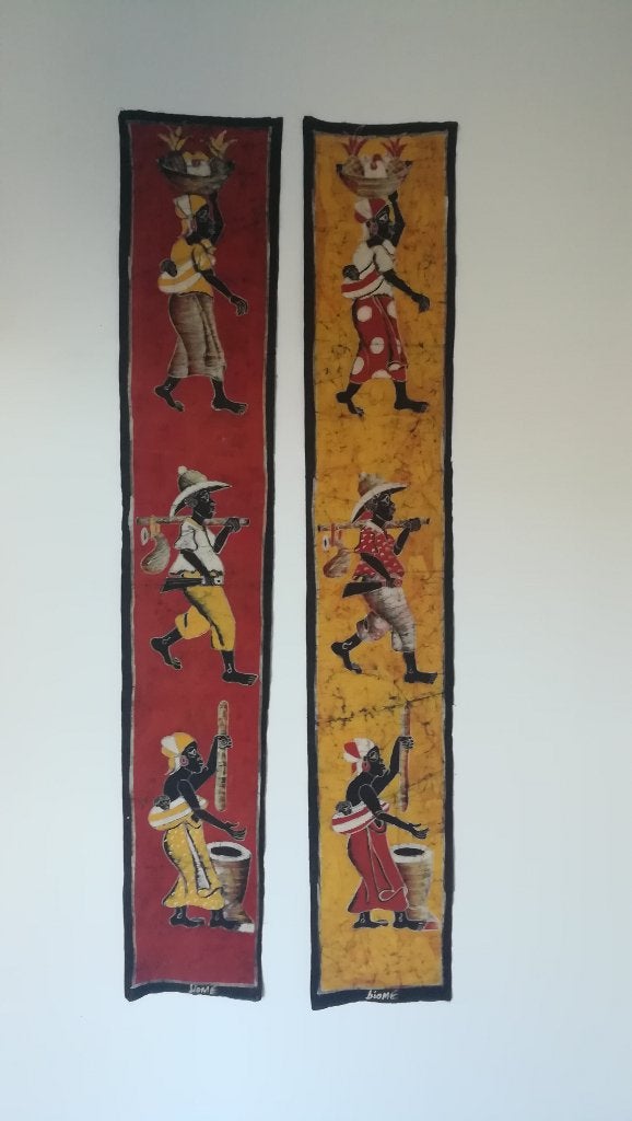 Tapisseries en cire de Côte d'Ivoire, Antiek en Kunst, Ophalen, Wanddecoratie, Textiel, Afrika