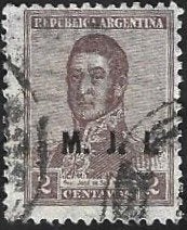 1 Postzegel Argentinië 1925 Dienstzegels, Enlèvement ou Envoi, Affranchi, Amérique du Sud