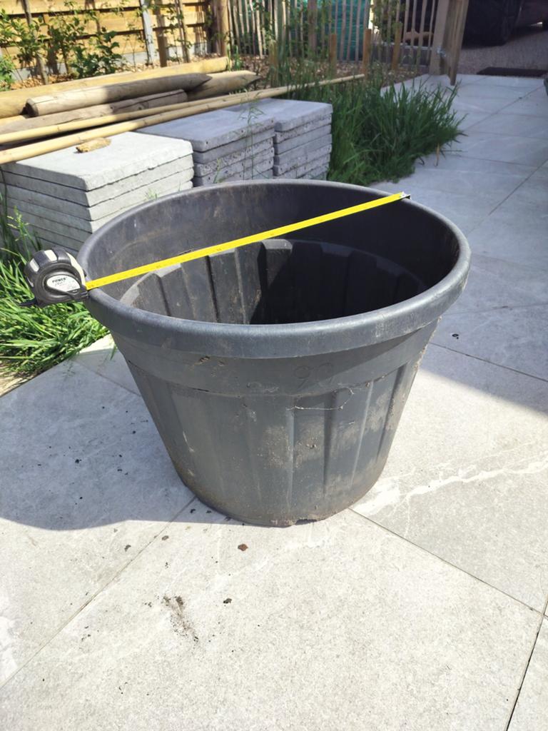 Bloempot kleur zwart diameter 60 cm, Tuin en Terras, Ophalen