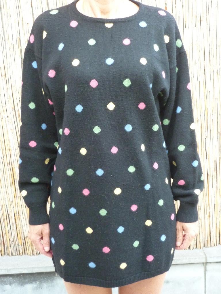 Lange Lamswollen-Angora-Polyamide Trui, Kleding | Dames, Ophalen of Verzenden, Nieuw, Maat 38/40 (M), Zwart