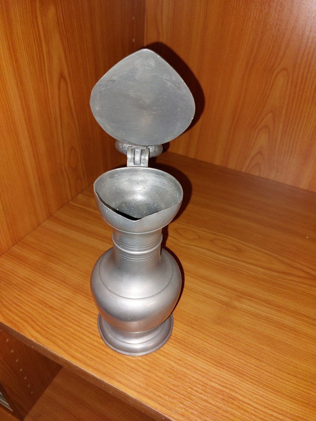 Oude tinnen klepkan – Étain Pur – 20 cm – gemerkt, Antiek en Kunst, Ophalen