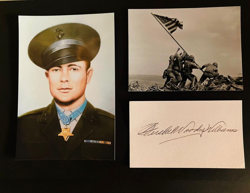 Handtekening Hershel W Williams WO2, Verzamelen, Ophalen of Verzenden