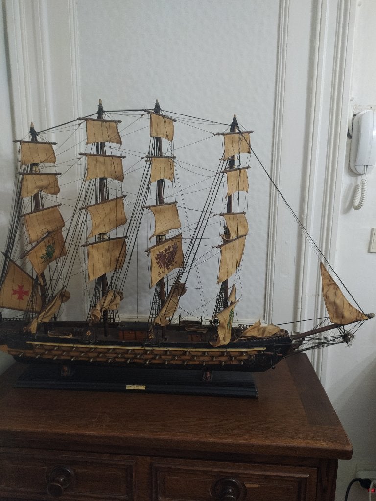 bateau -decoration, Enlèvement, Utilisé, Brun, Bois