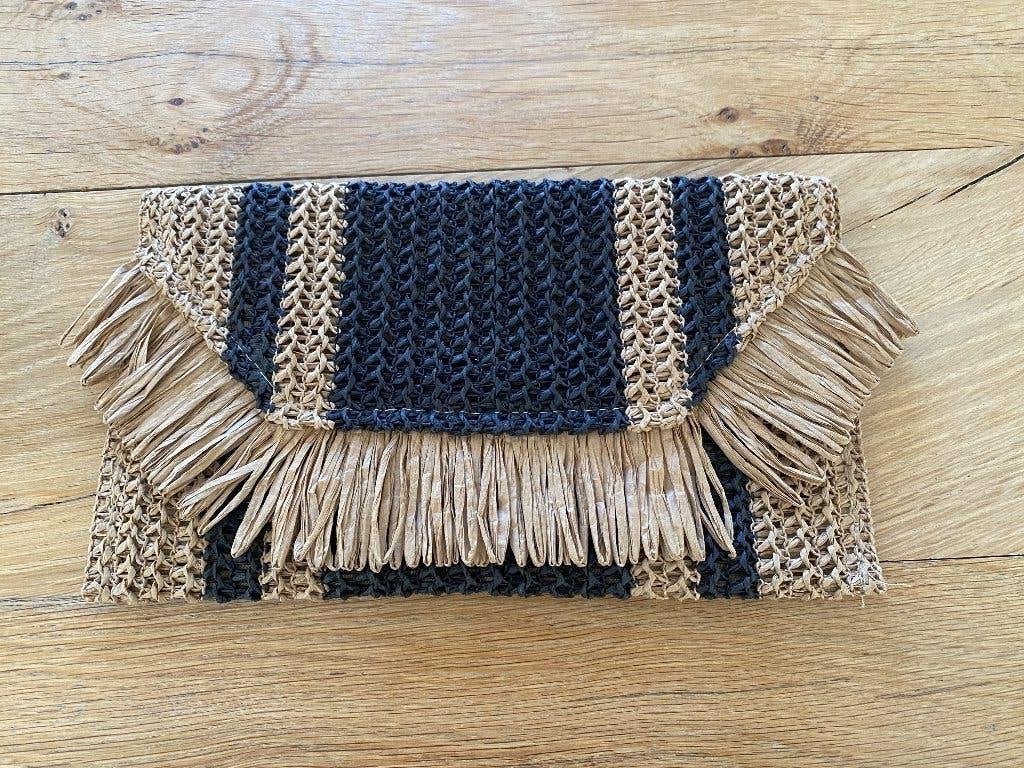 Zwart/camel clutch, Ophalen of Verzenden, Zo goed als nieuw, Zwart