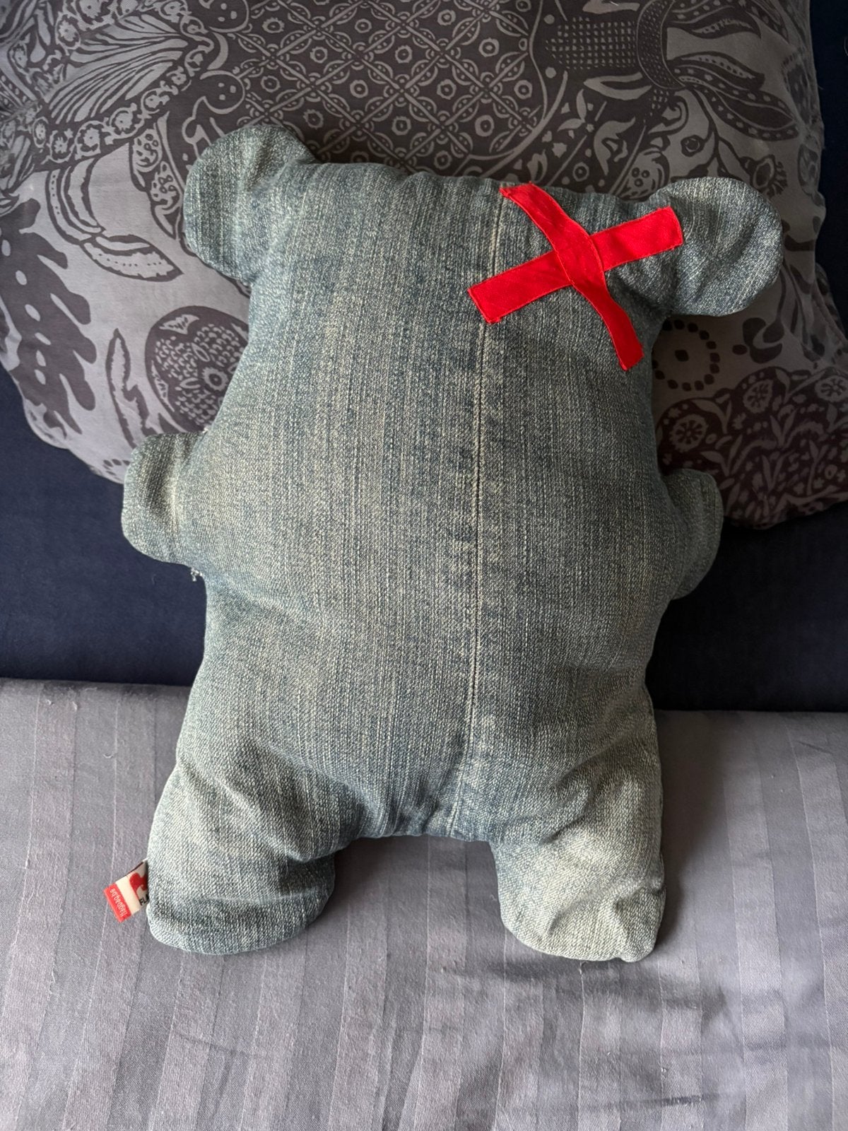 Doudou et coussin en jean ou en jean de la marque Flagbag., Enlèvement ou Envoi, Comme neuf, Bleu, Autres formes