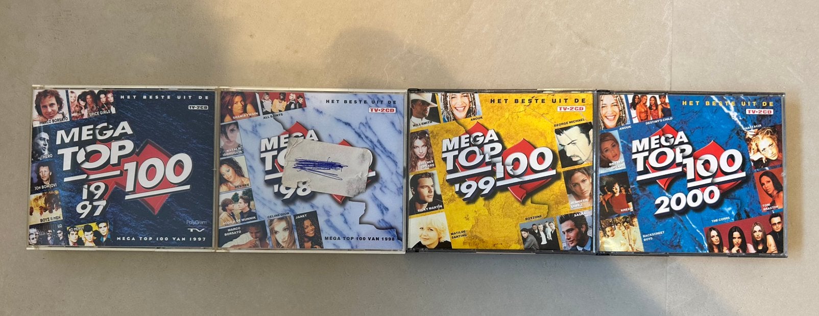 Het Beste Uit De Mega Top 100 (1997 t/m 2000) - 4x 2-CD, Enlèvement ou Envoi, Utilisé, Pop