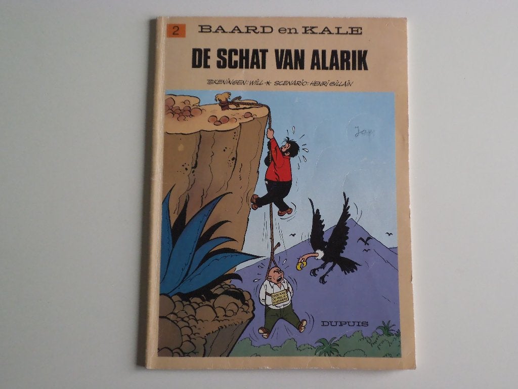 Baard en Kale 2 De schat van Alarik 1985, Gelezen, Eén stripboek, Ophalen of Verzenden, Rosy