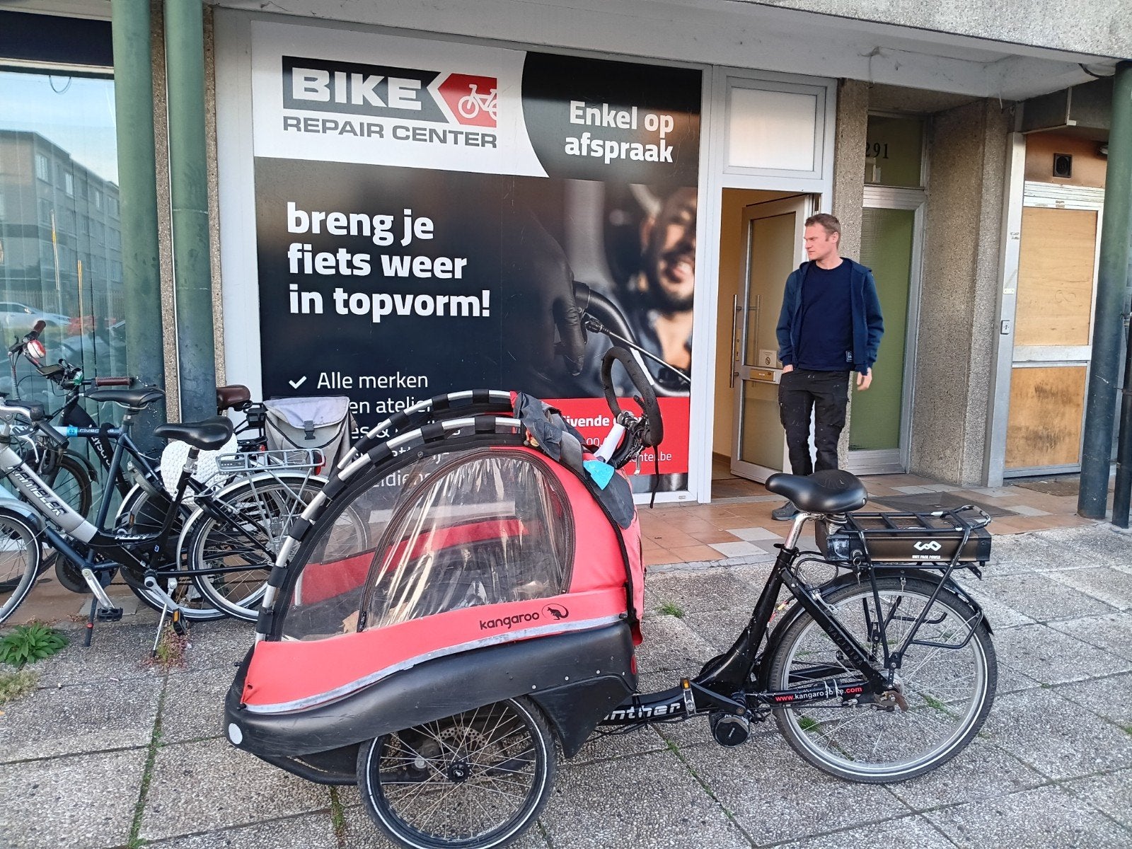elektrische bakfiets Winther Kangaroo de luxe, Vélos & Vélomoteurs, Enlèvement, Utilisé, Autres marques