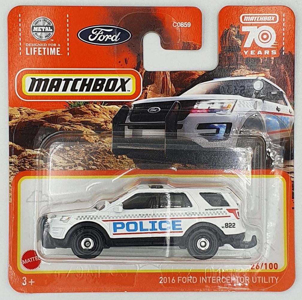 Matchbox - 2016 Ford Interceptor Utility - HLD31 - 1:64, Hobby & Loisirs créatifs, Voitures miniatures | Échelles Autre, Neuf