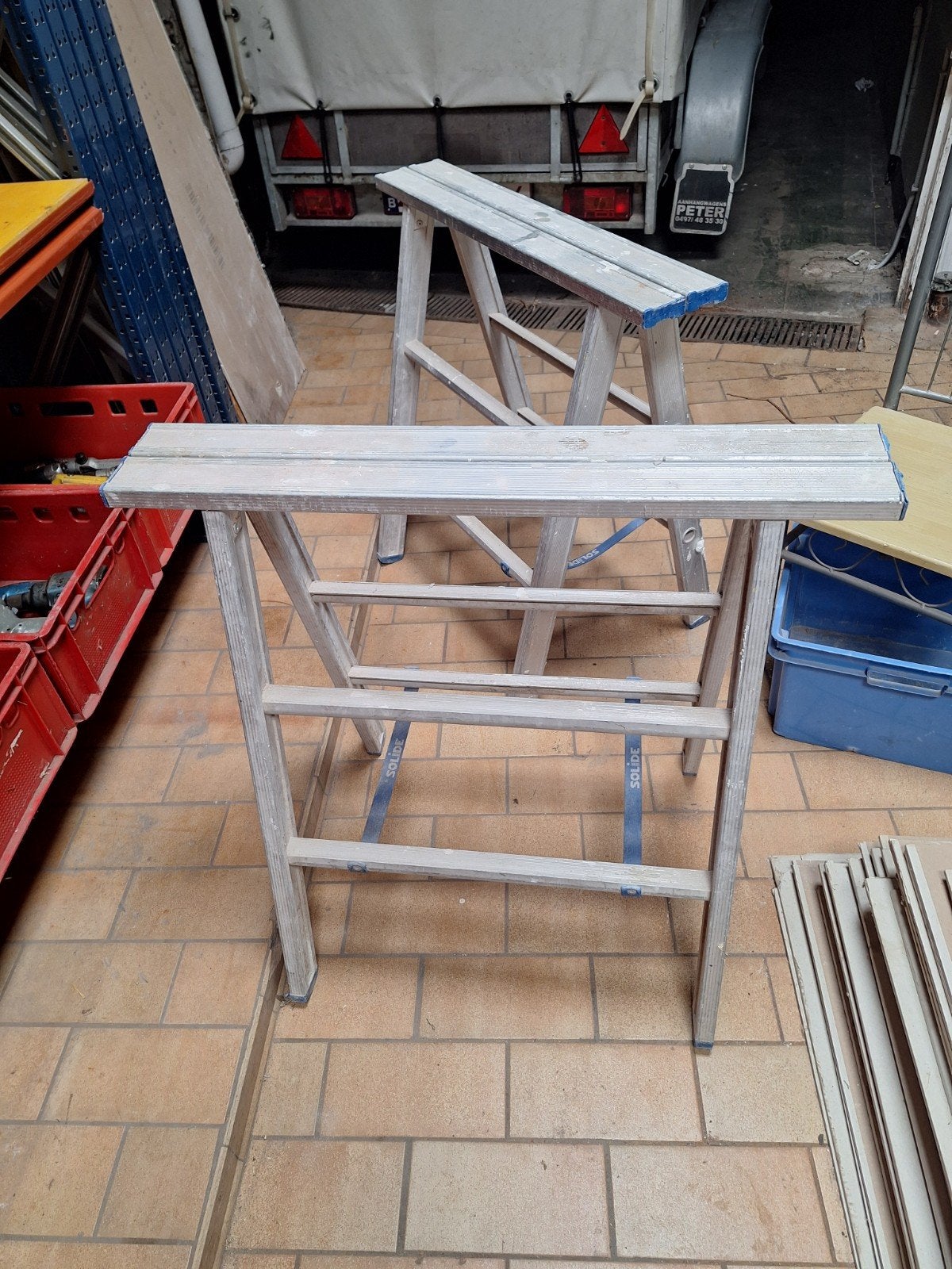 2 solide aluminium schragen, Bricolage & Construction, Enlèvement
