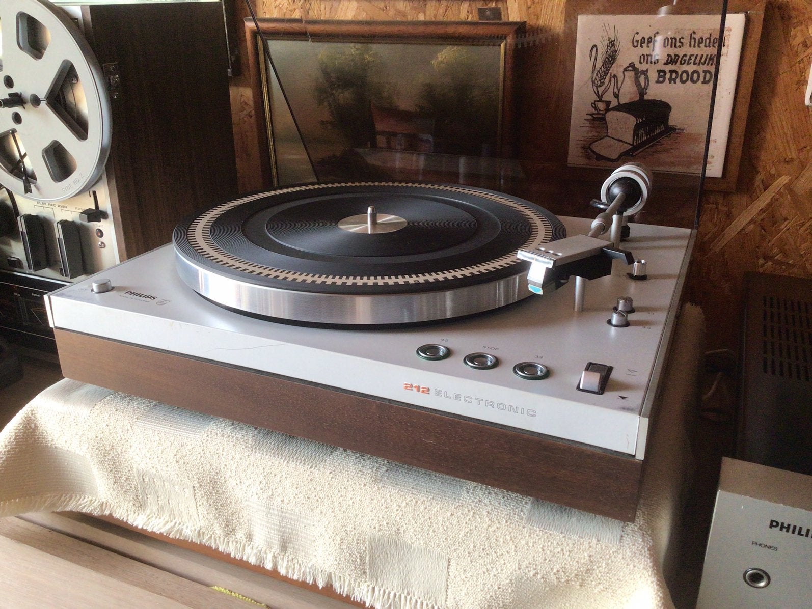 Philips 22 GA 212, Tourne-disque, Enlèvement ou Envoi, Utilisé, Réglage pitch