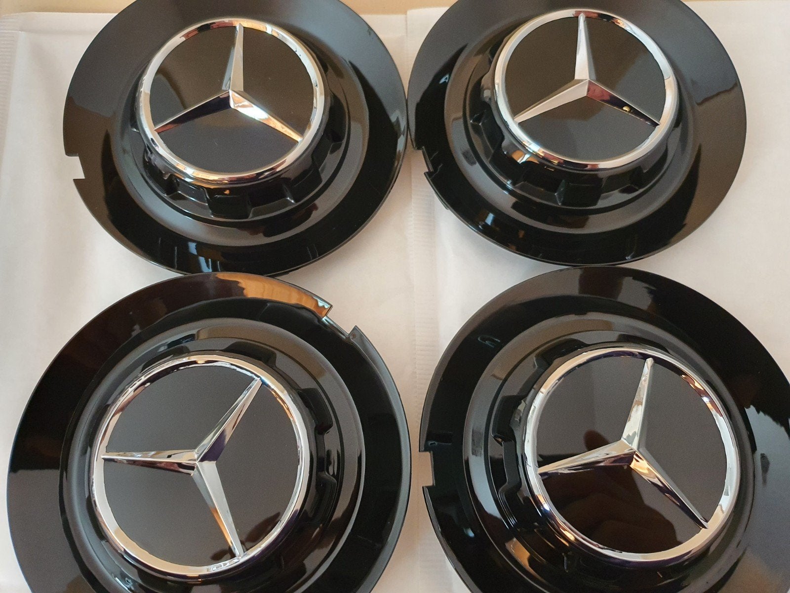 Mercedes Amg velgen naafdoppen 147 mm glans of mat zwart, Ophalen of Verzenden, Nieuw